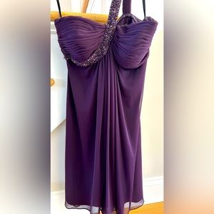 Xscape One Shoulder Mini Dress